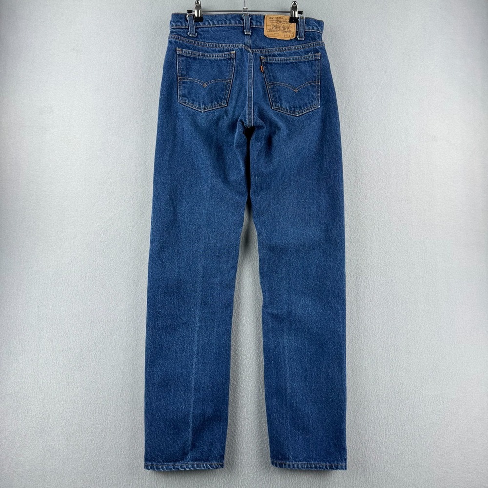 Vintage Levis Jeans Mens 32x34 (Fits 30x33) Dark Blue 505 80s Orange Tab USA